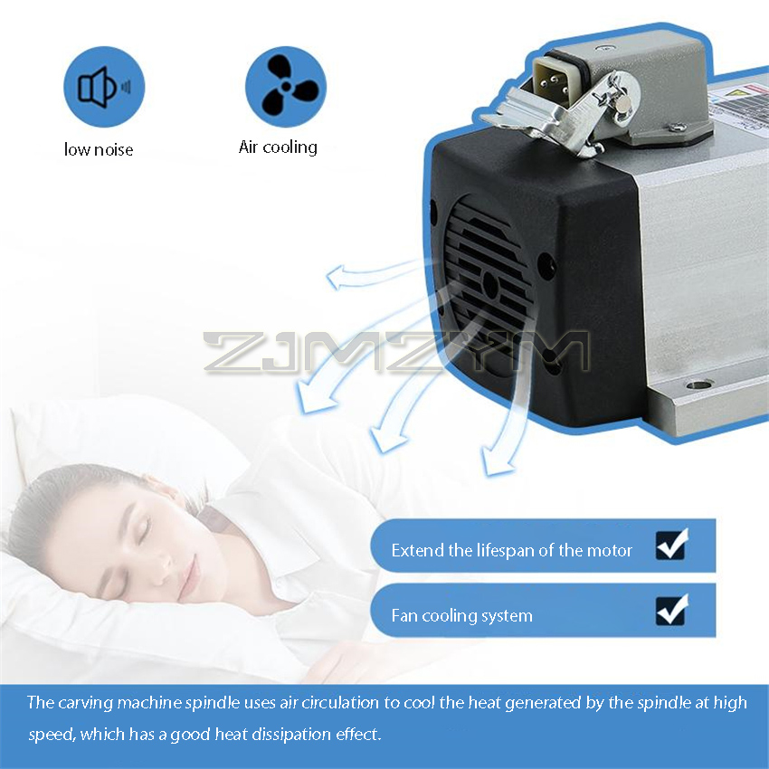 1.5KW  HIZ80x73-1.5 Square Air - đánh giá và giá Air Cooled 1.5Kw Spindle Motor Inverter 110V