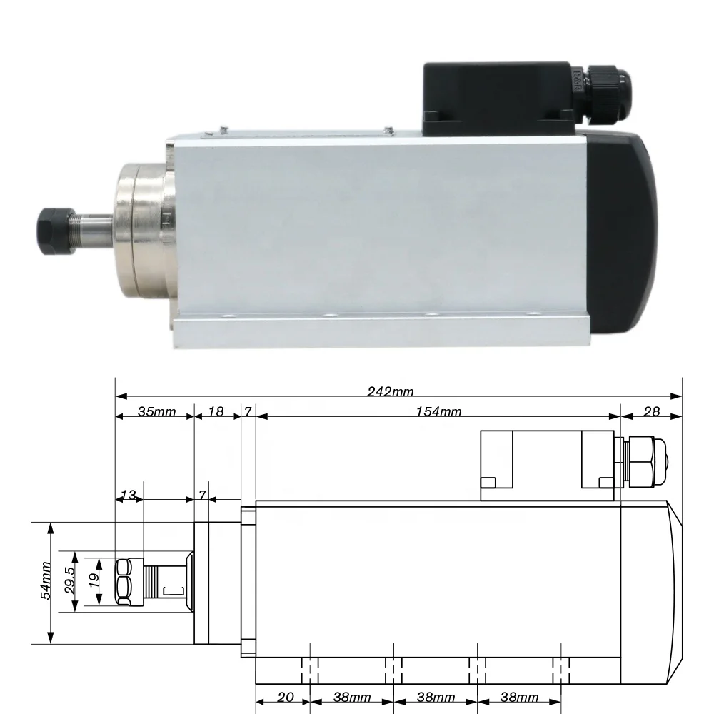 HLTNC 1.5kw Flash air Cooled S - đánh giá và giá Air Cooled 1.5Kw Spindle Motor Inverter 110V