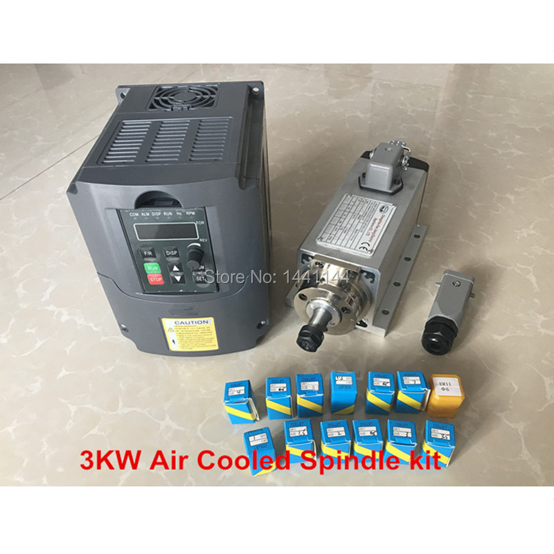 Air Cooled Spindle 3KW 220V/38 - đánh giá và giá Er20 Collet Chuck Spindle Motor 220V
