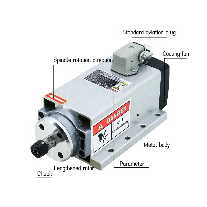 Milling Machine Spindle Motor  - đánh giá và giá Er20 Collet Chuck Spindle Motor 220V