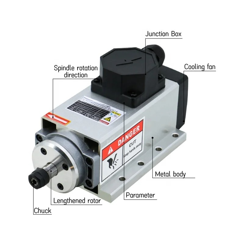 Milling Machine Spindle Motor  - đánh giá và giá Er20 Collet Chuck Spindle Motor 220V