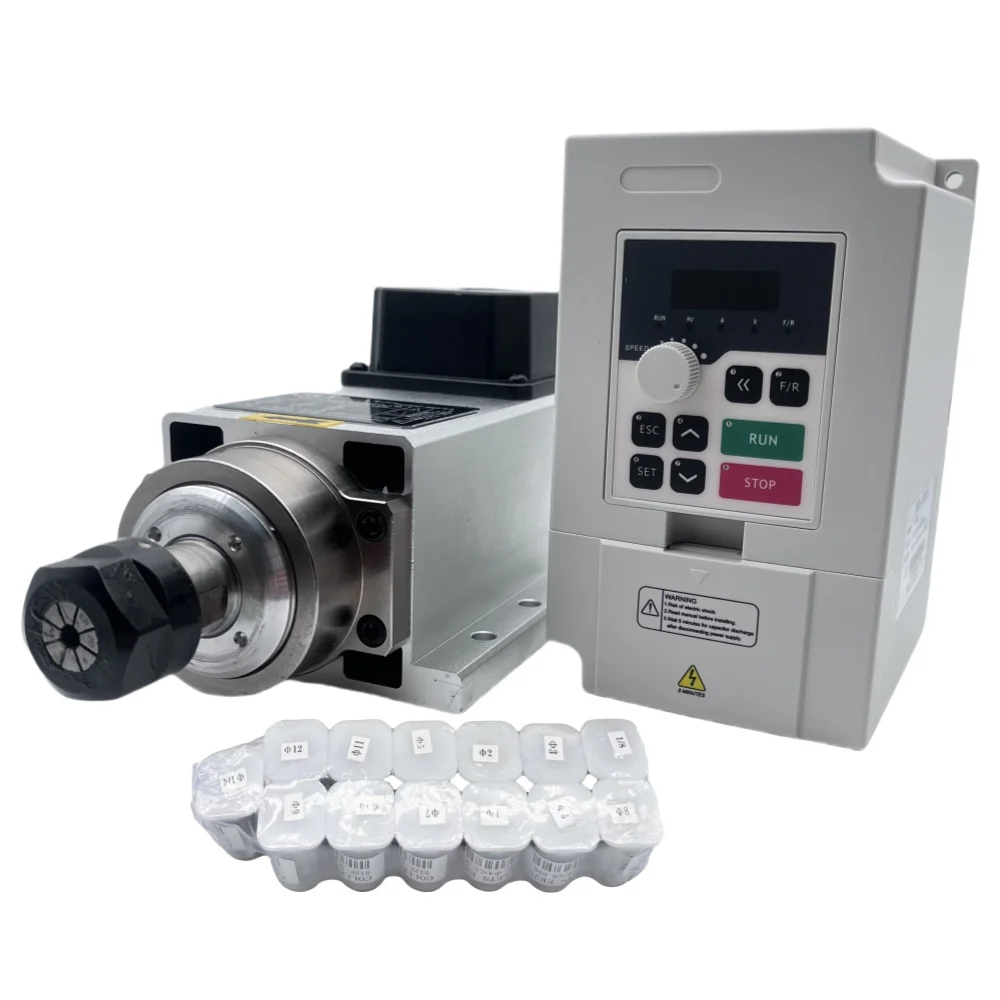 1.5KW ER11/ER20 110V/220V CNC  - đánh giá và giá Air Cooled 1.5Kw Spindle Motor Inverter 110V