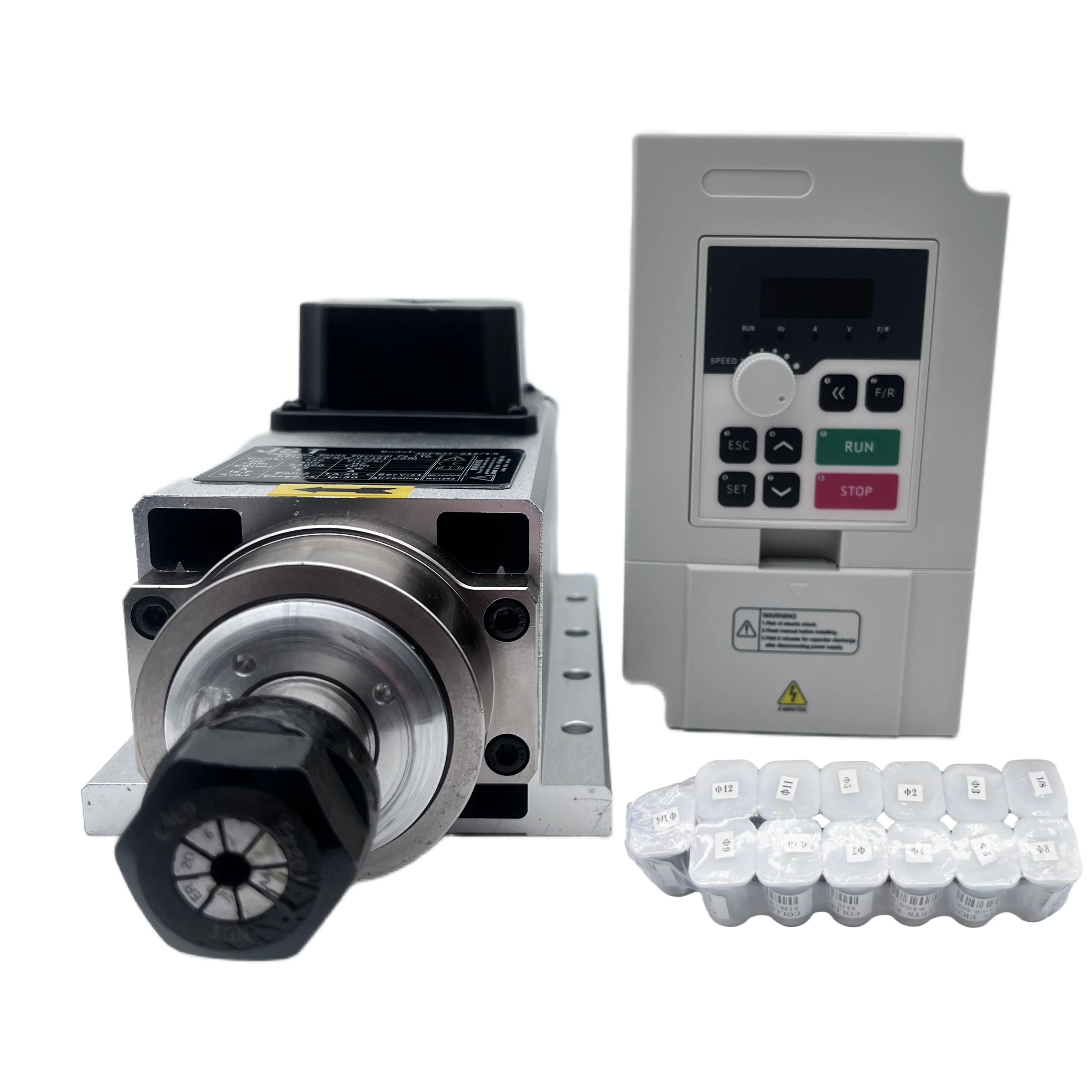 1.5KW ER11/ER20 110V/220V CNC  - đánh giá và giá Air Cooled 1.5Kw Spindle Motor Inverter 110V