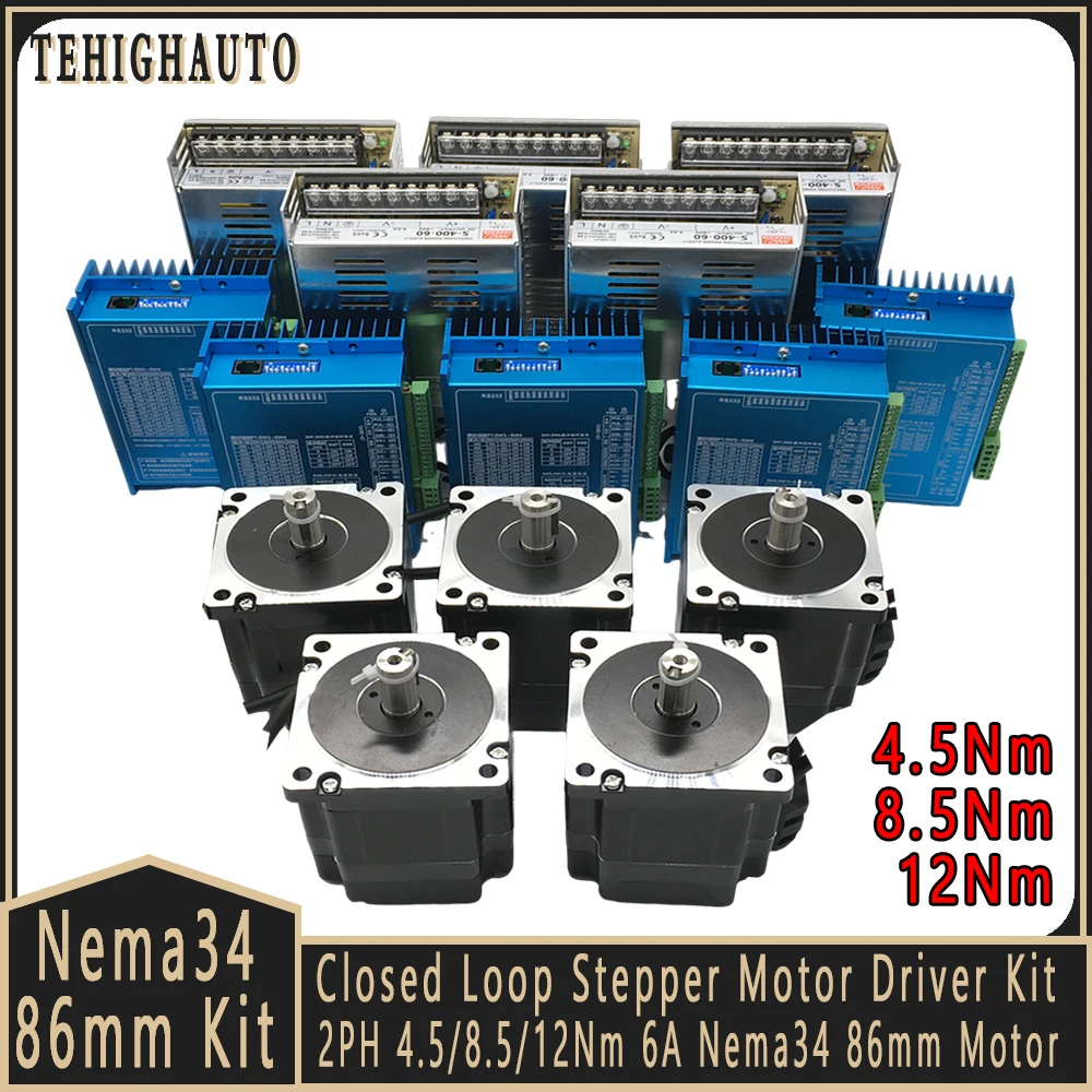 Nema34 86mm Closed Loop Steppe - đánh giá và giá Hybrid Servo Driver Nema 34 8.5Nm