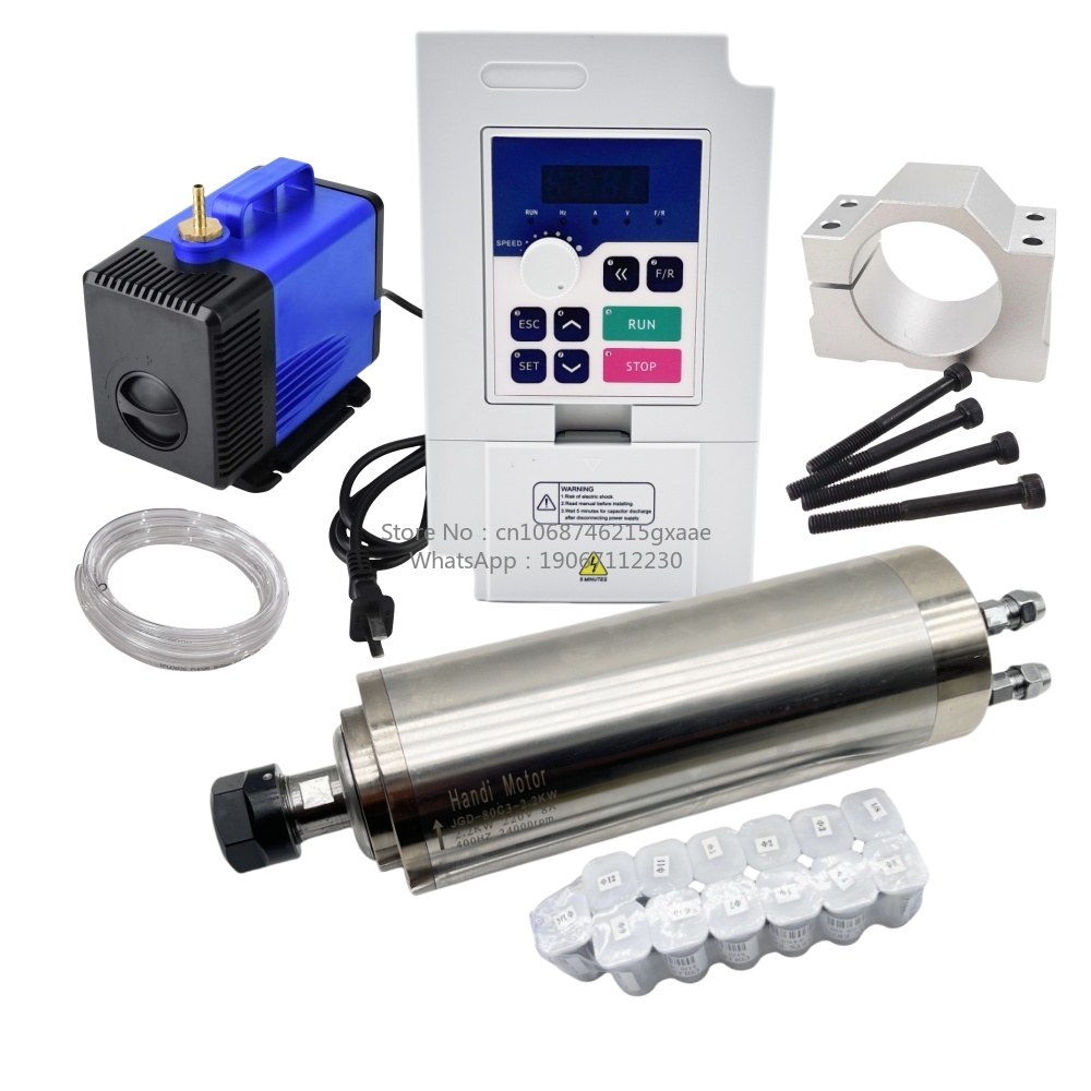 80MM 2.2KW ER20 Water Cooled C - đánh giá và giá 2.2Kw Water Cooled Spindle Kit Vfd