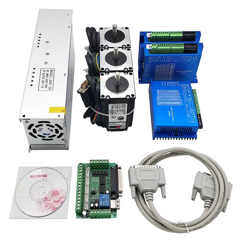 3 Axis 2N.m Nema23 CNC Kit Ser - đánh giá và giá Nema 23 Closed Loop Stepper Motor Driver Kit