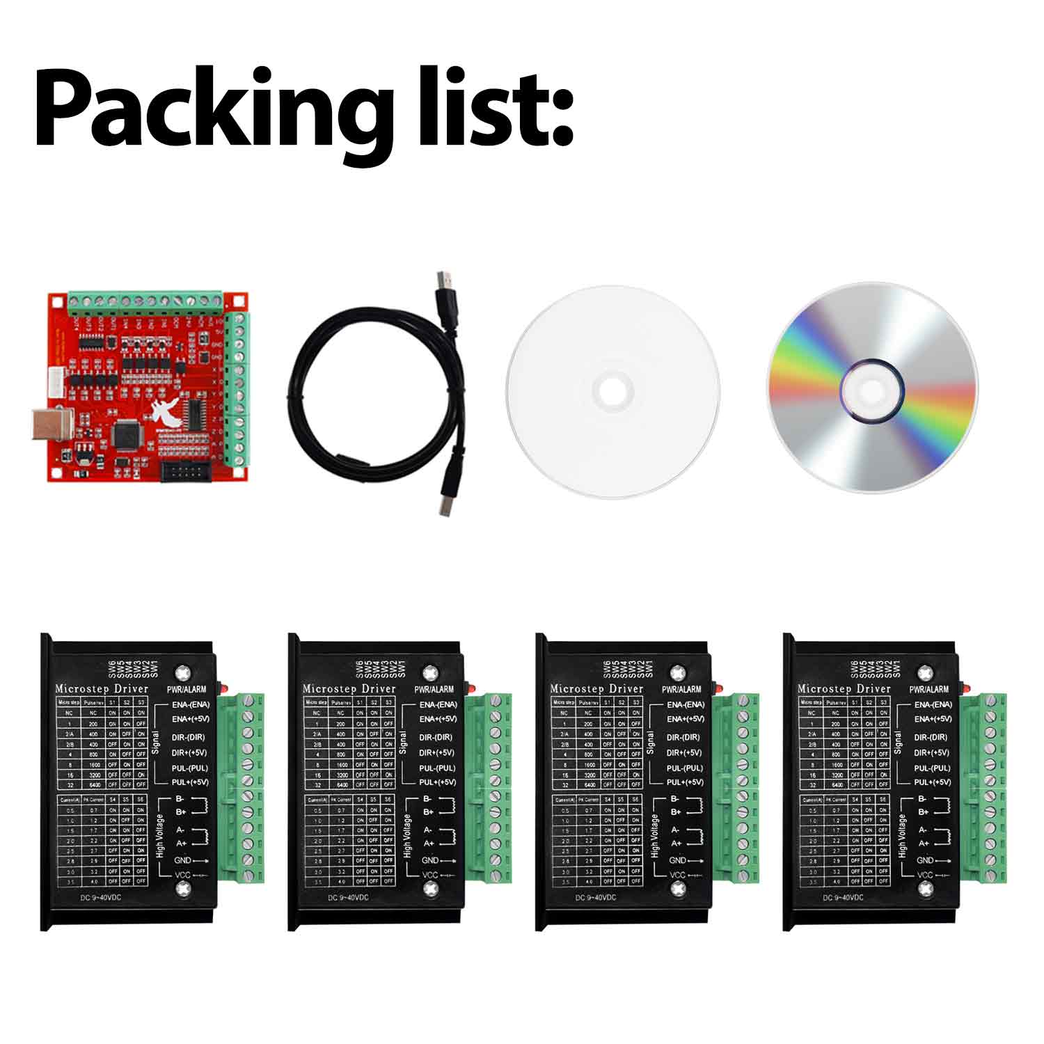 4PCS Stepper Motor Driver TB66 - đánh giá và giá Mach3 Usb Cnc Controller 4 Axis 100Khz