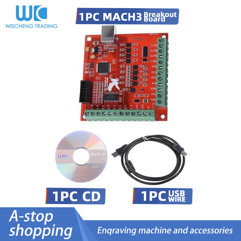 1Set 1PCS MACH3 Breakout Board - đánh giá và giá Mach3 Usb Cnc Controller 4 Axis 100Khz
