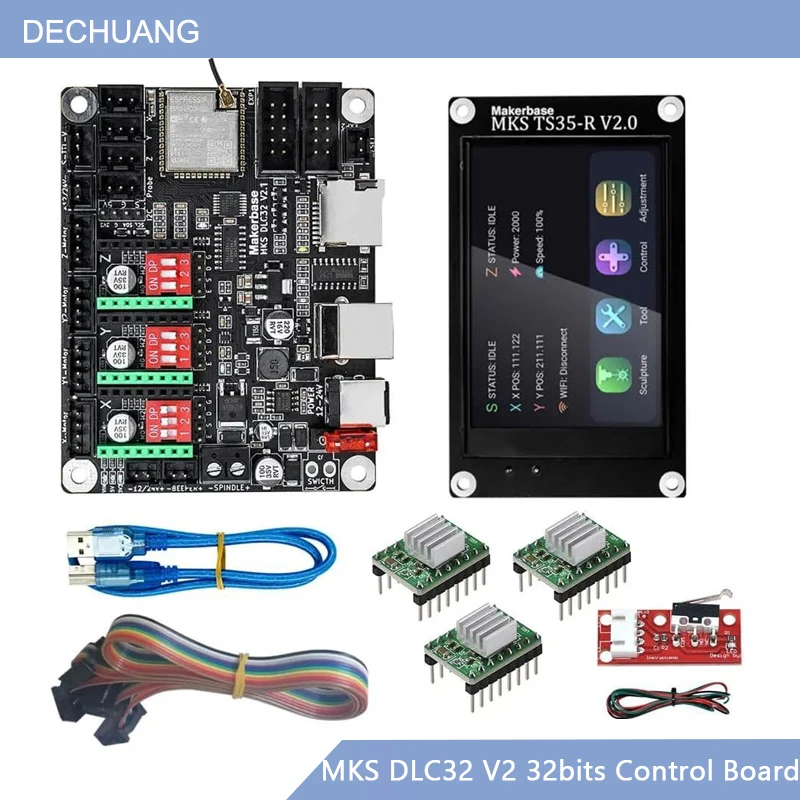 MKS DLC32 V2 GRBL Offline Wifi - đánh giá và giá Grbl 32 Bit Control Board Offline Display