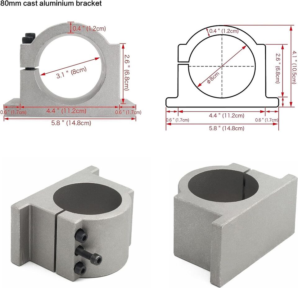 【EU/USA】Water Cooling Spindle  - đánh giá và giá 2.2Kw Water Cooled Spindle Kit Vfd