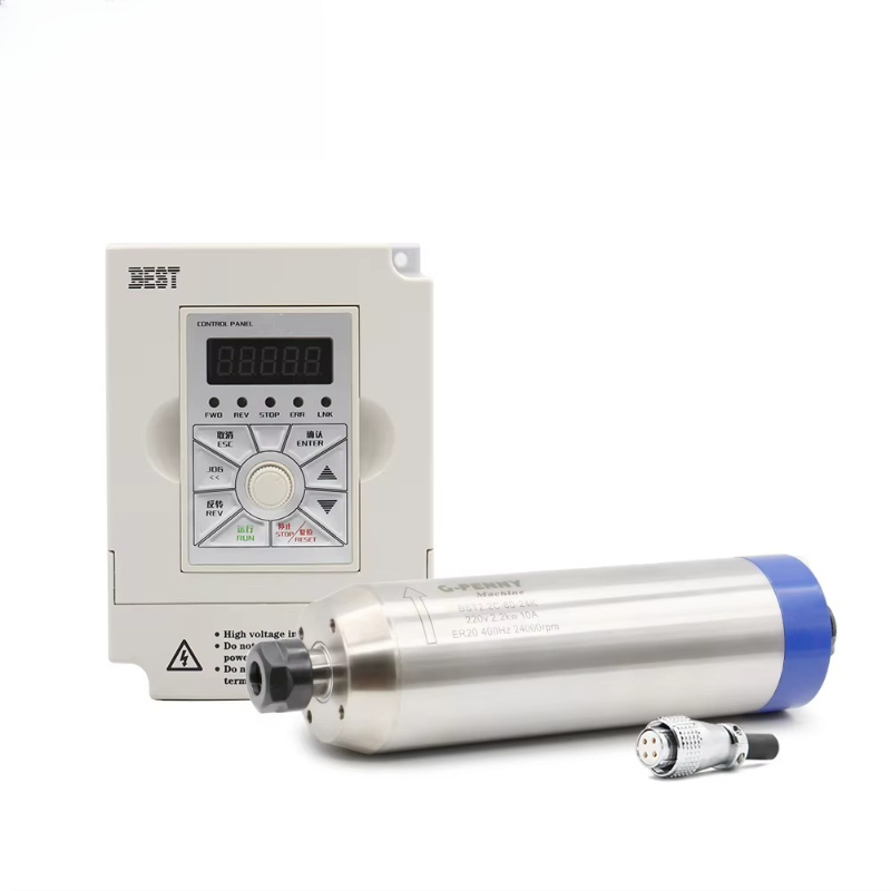 2.2kW Water-Cooled Spindle Mot - đánh giá và giá 2.2Kw Water Cooled Spindle Kit Vfd