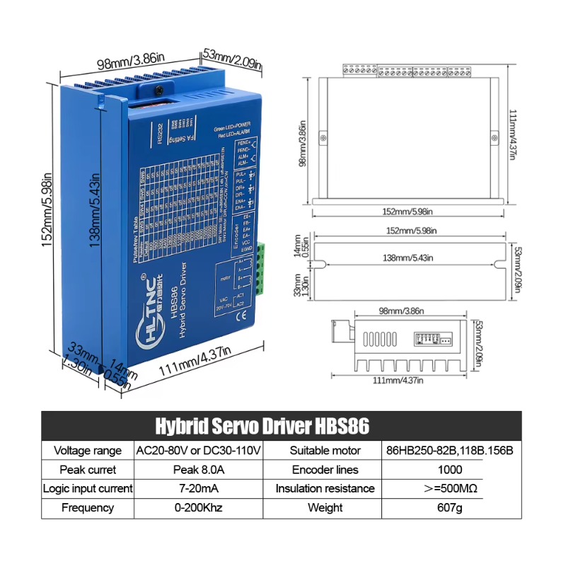 4 Axis Nema 34 Closed Loop Ste - đánh giá và giá Hybrid Servo Driver Nema 34 8.5Nm