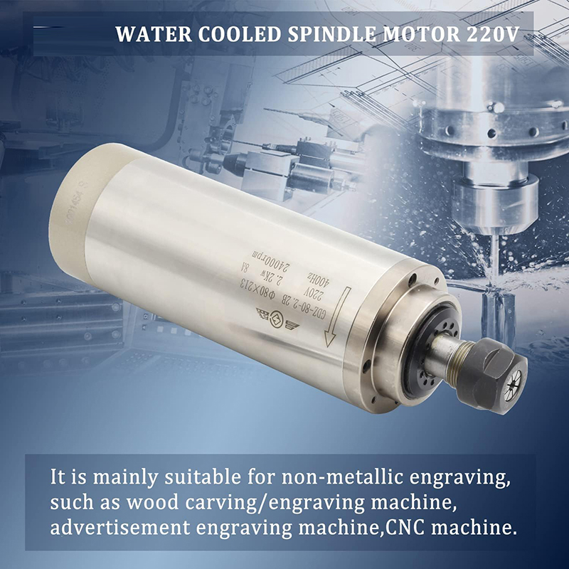 2.2KW 1.5KW CNC Spindle Motor  - đánh giá và giá Er20 Collet Chuck Spindle Motor 220V