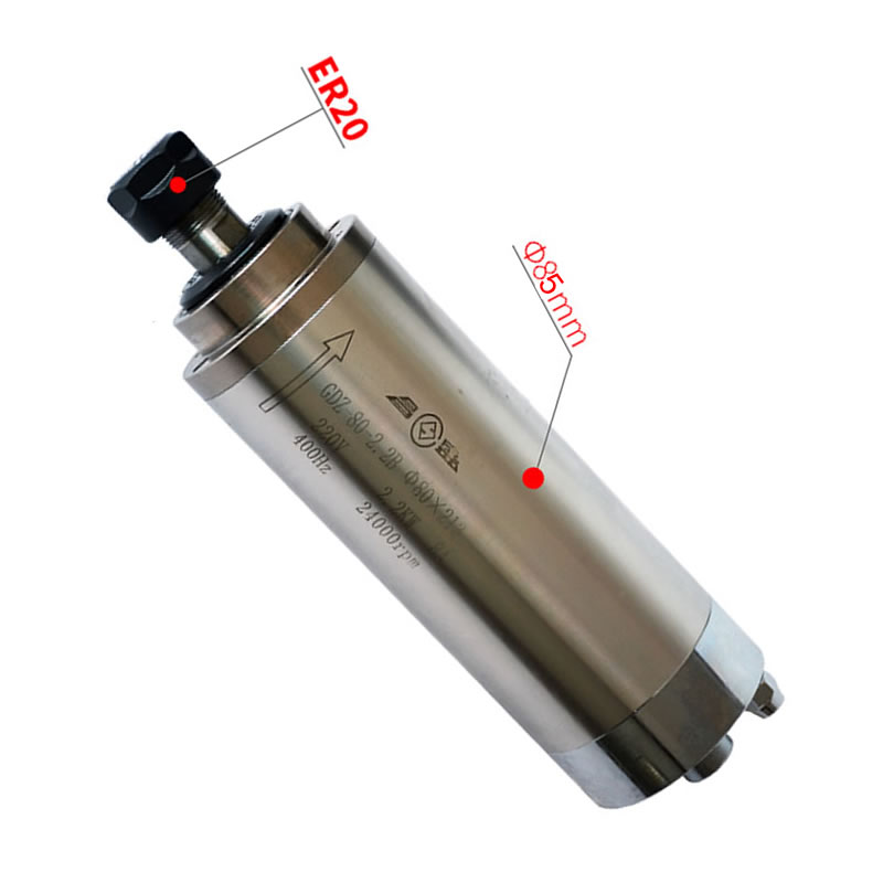 2.2KW 3.0KW 4.5KW CNC Động Cơ  - đánh giá và giá Er20 Collet Chuck Spindle Motor 220V